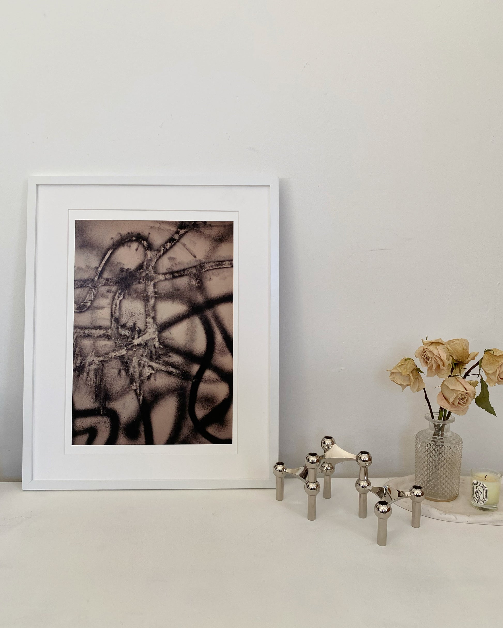 blush abstract art print 