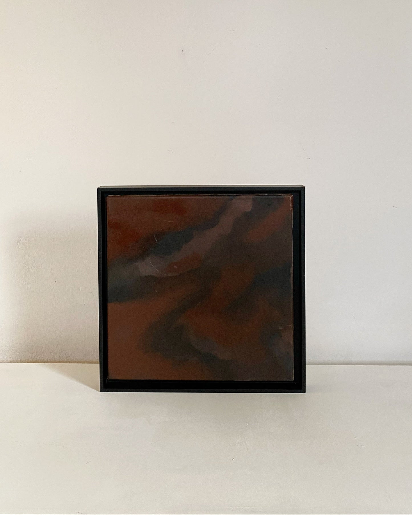 burnt sienna painting by vicelis squared frame