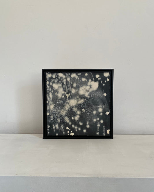 stardust. abstract art by vicelis. Black canvas gradient pouring medium